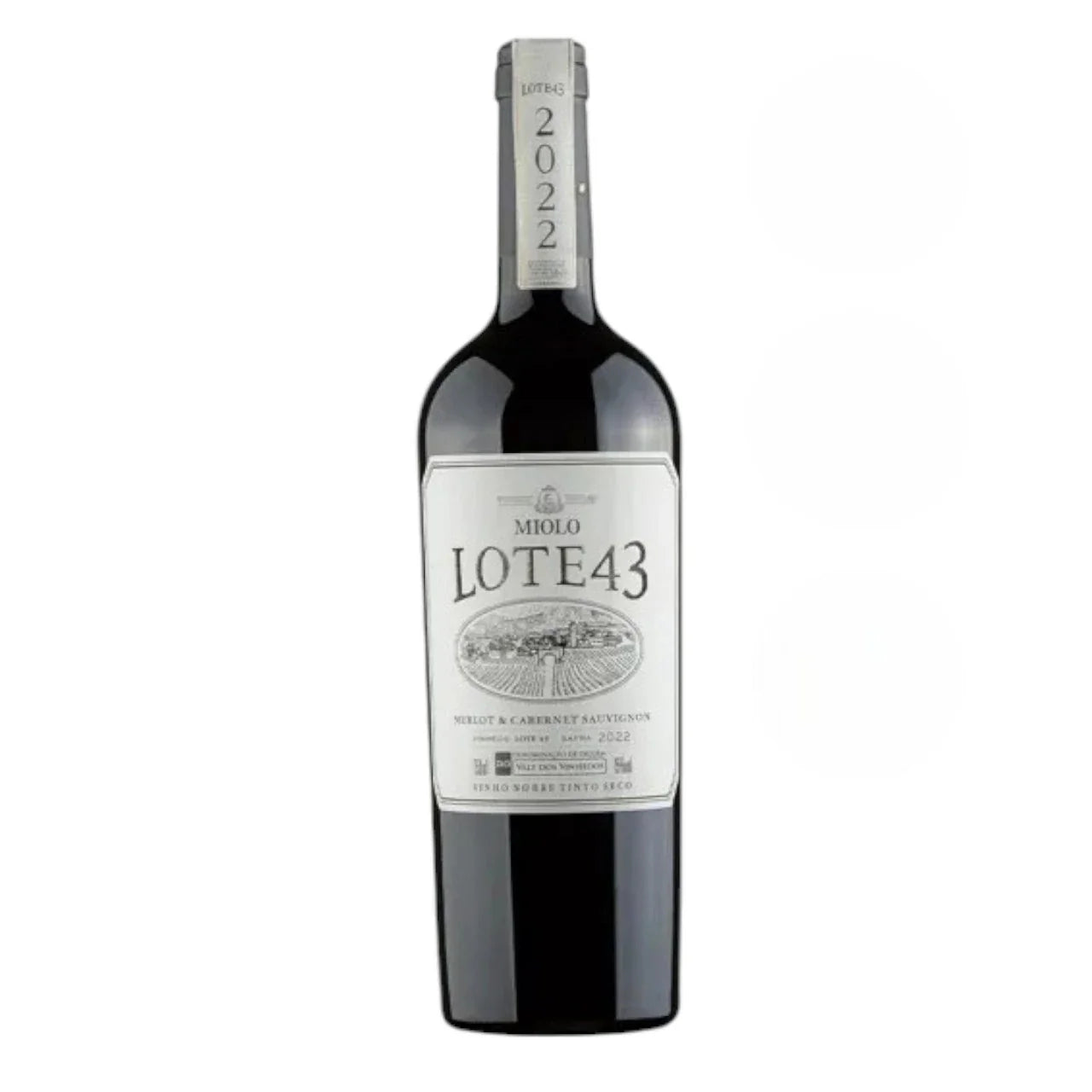 Kit 6 gfas Vinho Miolo Lote 43 Na caixa madeira Personalizada